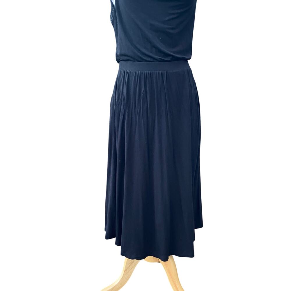 Maeve Anthropologie Dress Sz M Black Sleeveless Cowl Neck Jersey Classic Casual - Picture 9 of 13